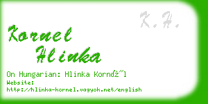 kornel hlinka business card